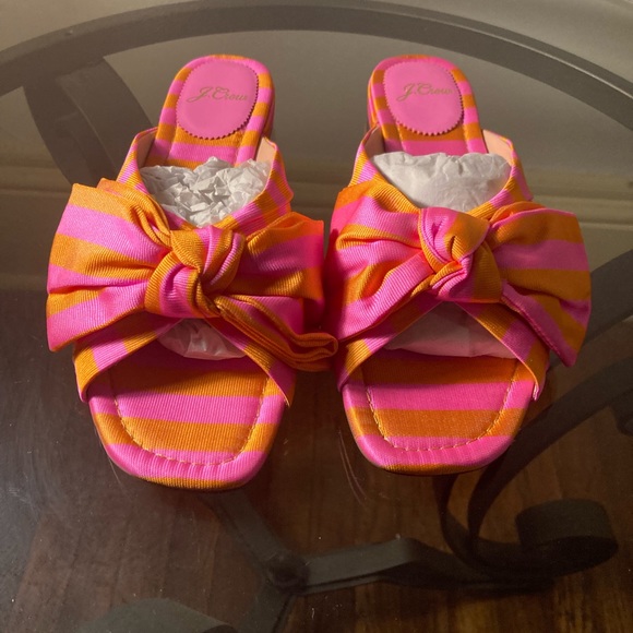 Brand new J Crew women’s bow tie slides - Picture 1 of 6